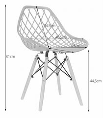 Комплект из 4-х стульев Sakai, черный/белый цена и информация | Стулья для кухни и столовой | hansapost.ee