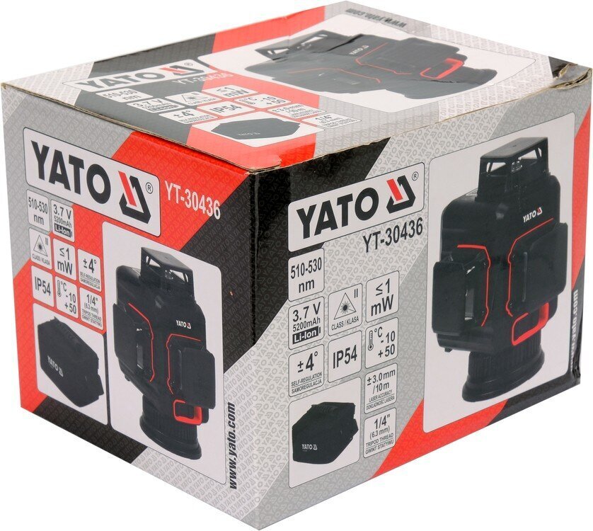Laser 12 reaga, roheline kiir, Yato (YT-30436) цена и информация | Käsitööriistad | hansapost.ee