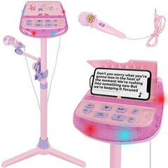 Karaoke mikrofon koos alusega, roosa цена и информация | Игрушки для девочек | hansapost.ee