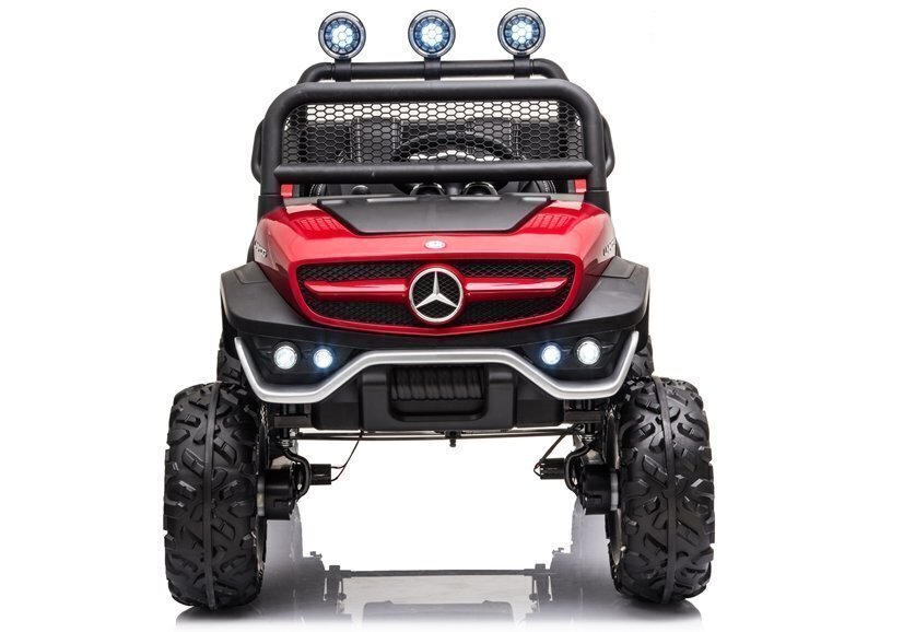 Ühekohaline laste elektriauto Mercedes Unimog S, punane hind ja info | Laste elektriautod | hansapost.ee