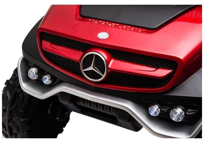 Ühekohaline laste elektriauto Mercedes Unimog S, punane hind ja info | Laste elektriautod | hansapost.ee