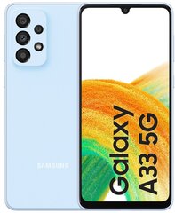 Samsung Galaxy A33 5G, 6/128GB, Dual SIM, Awesome Blue цена и информация | Мобильные телефоны | hansapost.ee