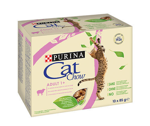 Purina Cat Chow Adult 1+ 85 g konserv kassidele цена и информация | Kassikonservid | hansapost.ee