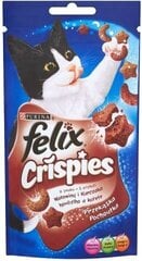 Felix Crispies kassi maiused veise- ja kanalihaga 45g hind ja info | Kasside maiused | hansapost.ee
