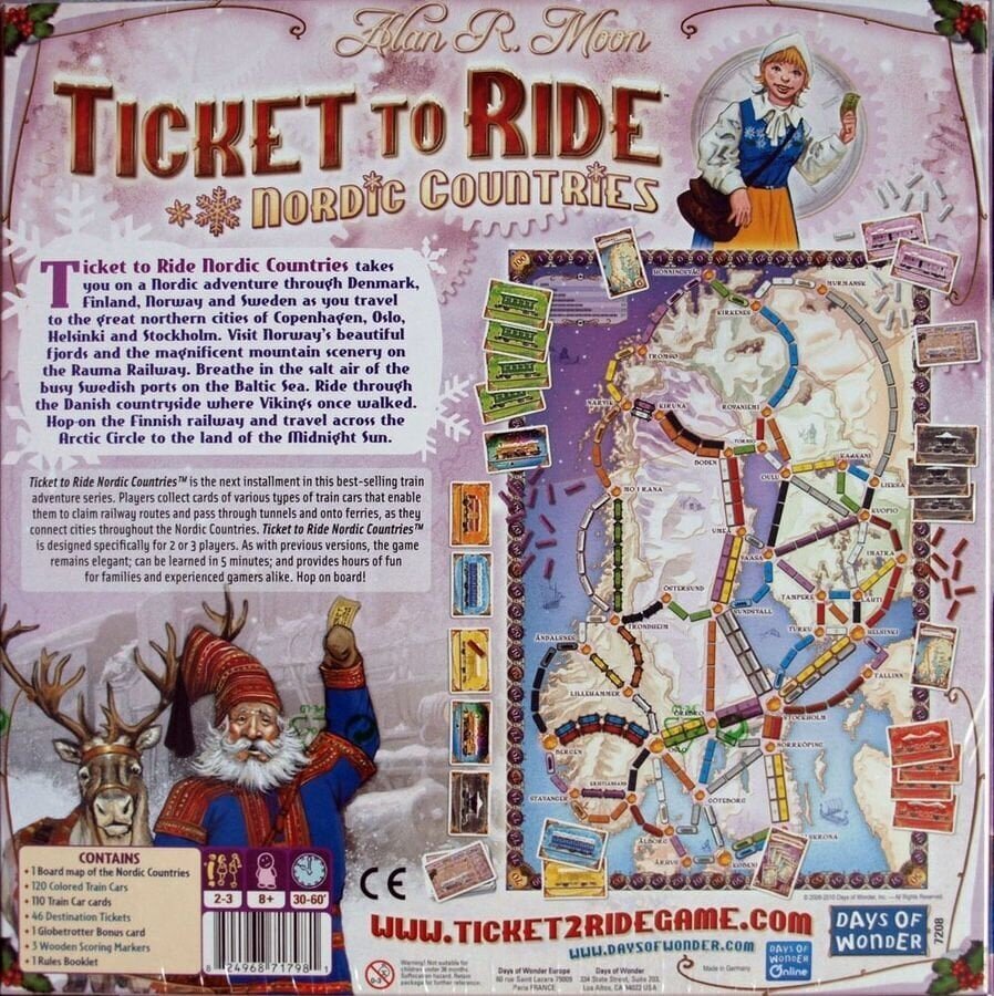 Lauamäng Ticket to Ride: Nordic Countries, EN hind ja info | Lauamängud ja mõistatused perele | hansapost.ee