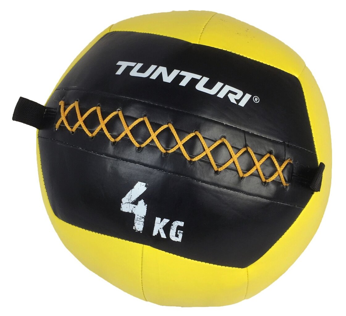 Topispall Tunturi Wall Ball 4 kg, kollane hind ja info | Topispallid | hansapost.ee