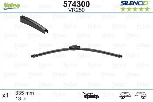 Tagakojamees Valeo Silencio VR250 335mm Seat, VW цена и информация | Kojamehed | hansapost.ee