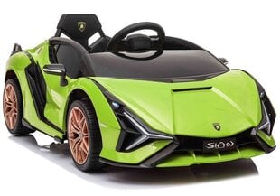 Одноместный детский электромобиль Lamborghini Sian, зеленый цена и информация | Электромобили для детей | hansapost.ee