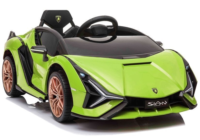 Ühekohaline laste elektriauto Lamborghini Sian, roheline цена и информация | Laste elektriautod | hansapost.ee