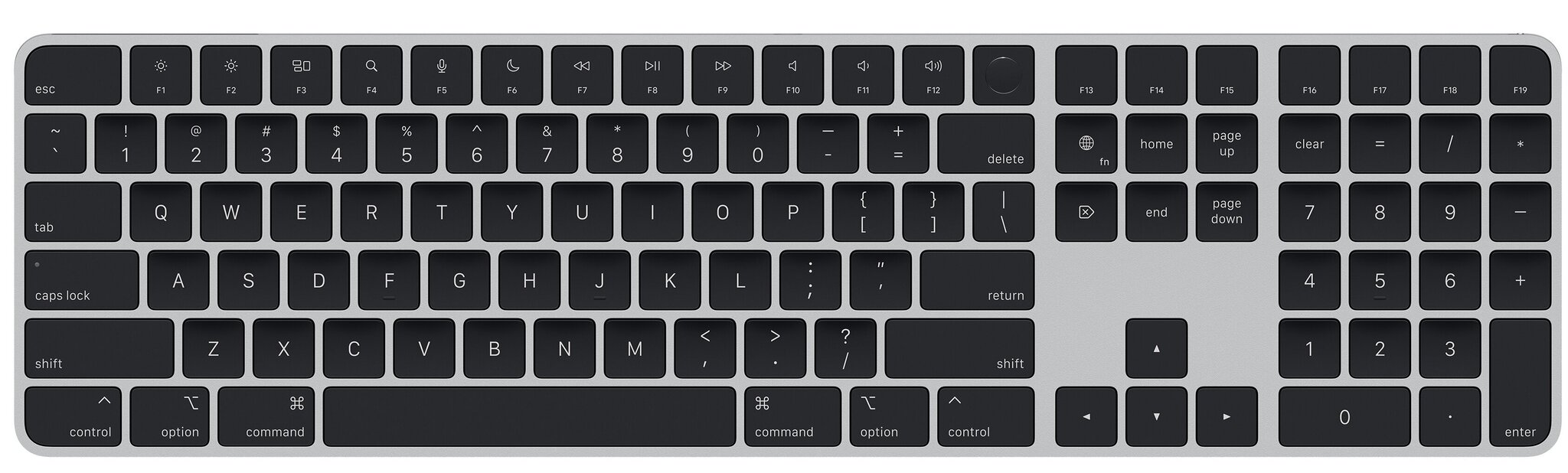 Magic Keyboard with Touch ID and Numeric Keypad for Mac models with Apple silicon - Black Keys - Swedish - MMMR3S/A цена и информация | Klaviatuurid | hansapost.ee