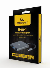 GEMBIRD A-CM-COMBO6-01 hind ja info | USB adapterid ja jagajad | hansapost.ee