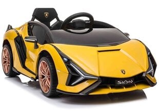 Одноместный детский электромобиль Lamborghini Sian, желтый цена и информация | Электромобили для детей | hansapost.ee