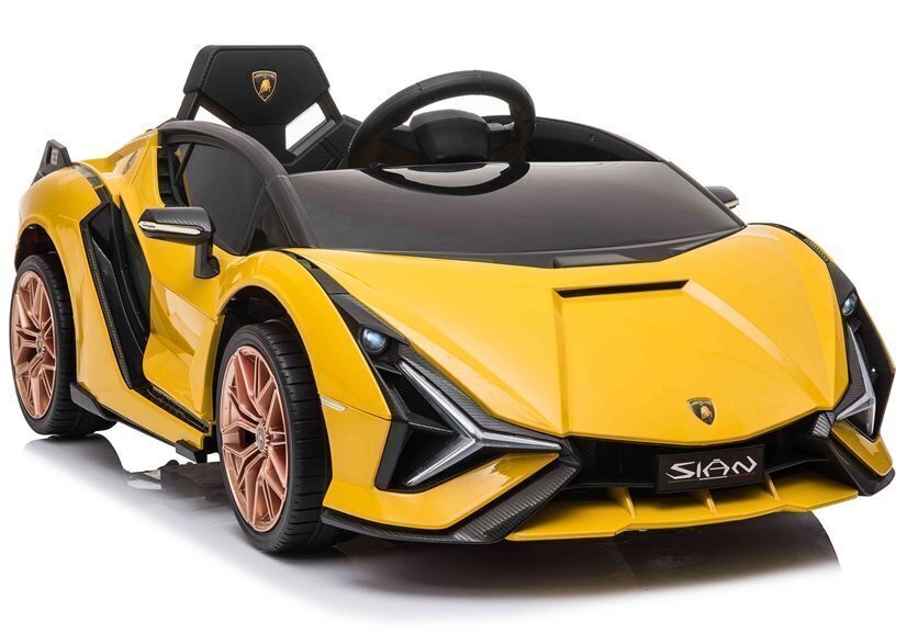 Ühekohaline laste elektriauto Lamborghini Sian, kollane цена и информация | Laste elektriautod | hansapost.ee