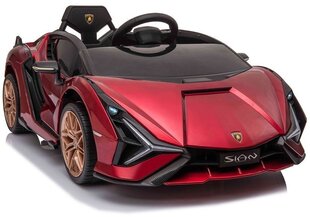 Ühekohaline laste elektriauto Lamborghini Sian, punane läikiv hind ja info | Laste elektriautod | hansapost.ee