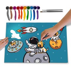 Картина для рисования по номерам - Друзья в космосе цена и информация | Живопись по номерам | hansapost.ee