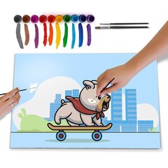 Картина для рисования по номерам - Озорной щенок цена и информация | Живопись по номерам | hansapost.ee