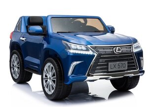 Двухместный детский электромобиль Lexus DK-LX570, синий глянцевый цена и информация | Электромобили для детей | hansapost.ee