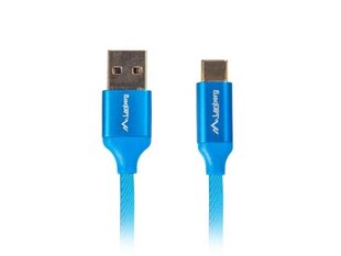 Кабель Lanberg USB A - USB C, 1м CA-USBO-22CU-0010-BL цена и информация | Кабели и провода | hansapost.ee