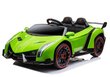 Kahekohaline elektriauto lastele Lamborghini Veneno, roheline hind ja info | Laste elektriautod | hansapost.ee