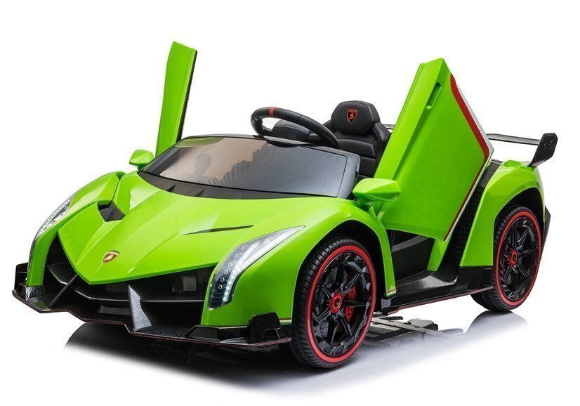 Kahekohaline elektriauto lastele Lamborghini Veneno, roheline hind ja info | Laste elektriautod | hansapost.ee