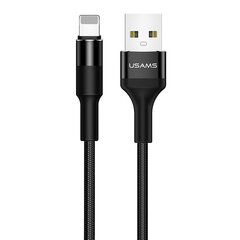 Кабель Usams SJ220ZJ01, USB A 2.0 - Lightning 8pin для Apple продуктов, 1.2 м цена и информация | Кабели и провода | hansapost.ee