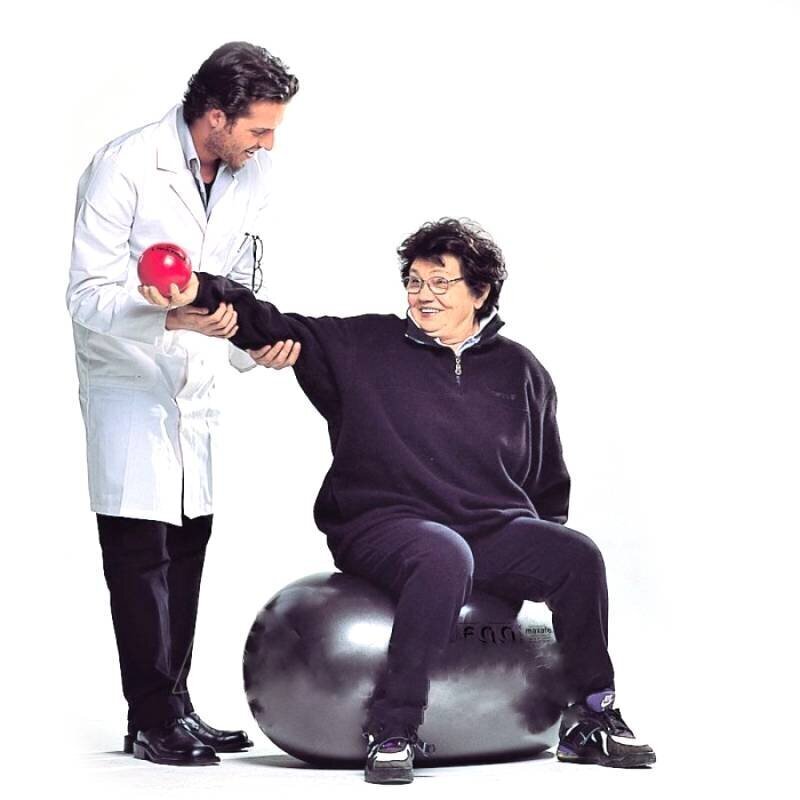 Füsioteraapia pall Pezzi Original Eggball Maxafe, 45x65 cm, must цена и информация | Võimlemispallid | hansapost.ee