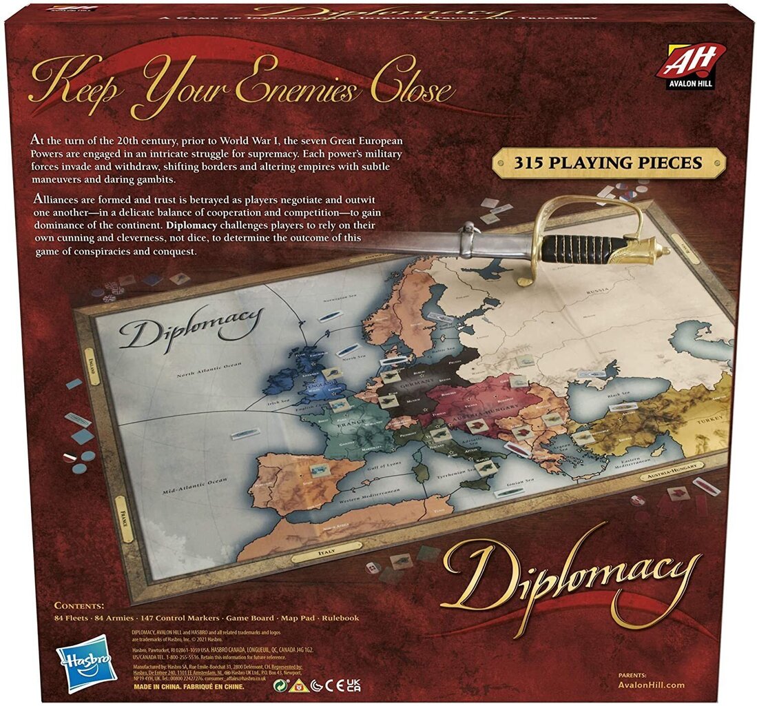 Настольная игра Diplomacy, EN цена | hansapost.ee