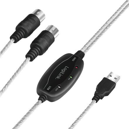 Logilink USB Midi Cable UA0037N hind ja info | Juhtmed ja kaablid | hansapost.ee
