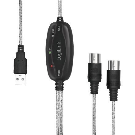 Logilink USB Midi Cable UA0037N hind ja info | Juhtmed ja kaablid | hansapost.ee