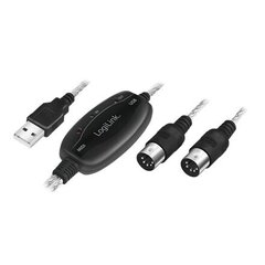 Logilink USB Midi Cable UA0037N цена и информация | Кабели и провода | hansapost.ee