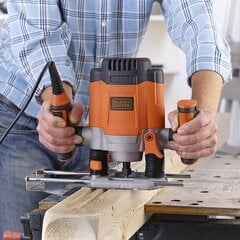 Black&Decker Frezarka górnowrzecionowa 1200W + zestaw 6szt frezów (KW1200EKA) цена и информация | Фрезы | hansapost.ee