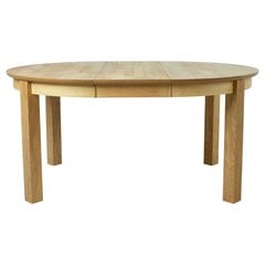 Söögilaud CHICAGO NEW, D120/160x120xH75cm, pikendatav, puit: tammespoon, värvus: naturaalne price and information | Kitchen tables, dining tables | hansapost.ee