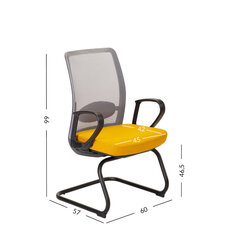 Стул Anggun 60x57xH99см, жёлтый / серый цена и информация | Офисные кресла | hansapost.ee