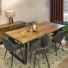 Кухонный комплект Rotterdam, 6 стульев (890505185), тёмно-серый дуб цена и информация | Комплекты мебели для столовой | hansapost.ee