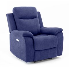 Кресло Recliner Home4You Milo, синее цена и информация | Кресла | hansapost.ee