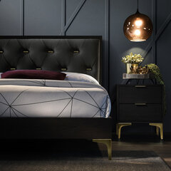 Кровать POEM 160x200см, темно-серый бархат цена и информация | Кровати | hansapost.ee