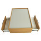 Diivanilaud BLOCK 98x70xH32cm, MDF tamm / hall hind ja info | Diivanilauad | hansapost.ee