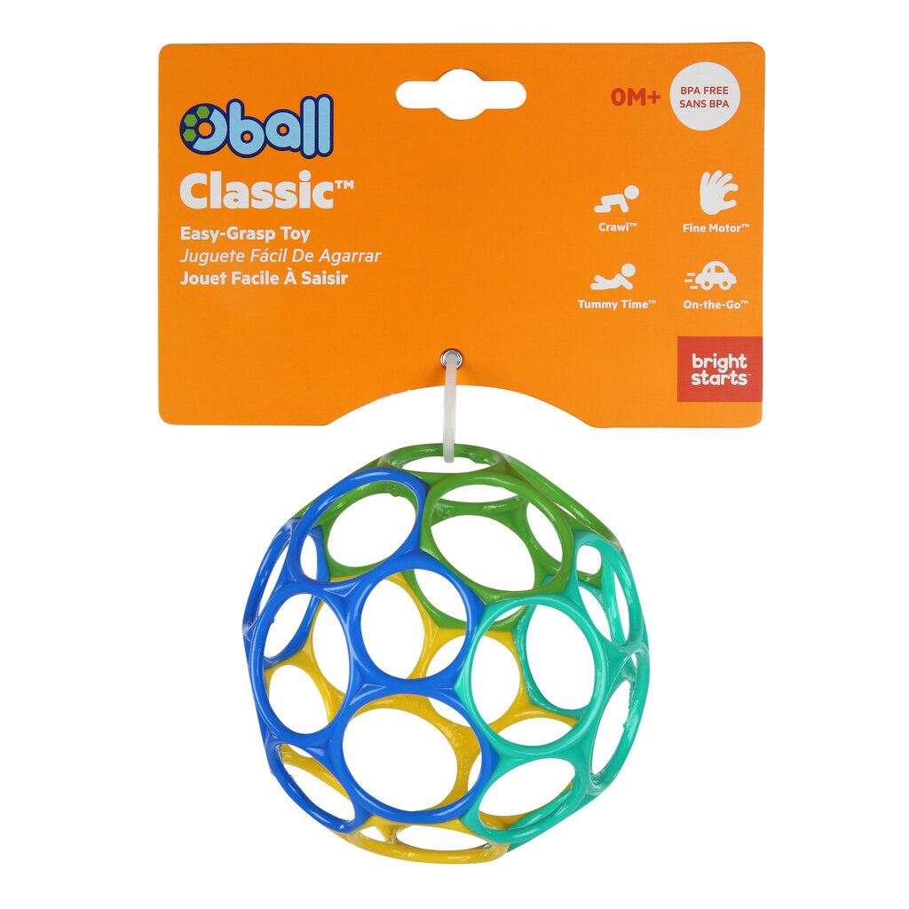 Klassikaline pall Oball, sinine/roheline, 12288 цена и информация | Beebide mänguasjad | hansapost.ee