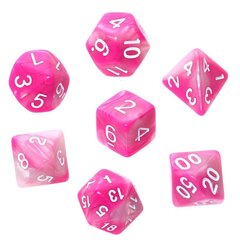 Lauamängude täringute komplekt Rebel RPG, Pink/White цена и информация | Настольные игры | hansapost.ee