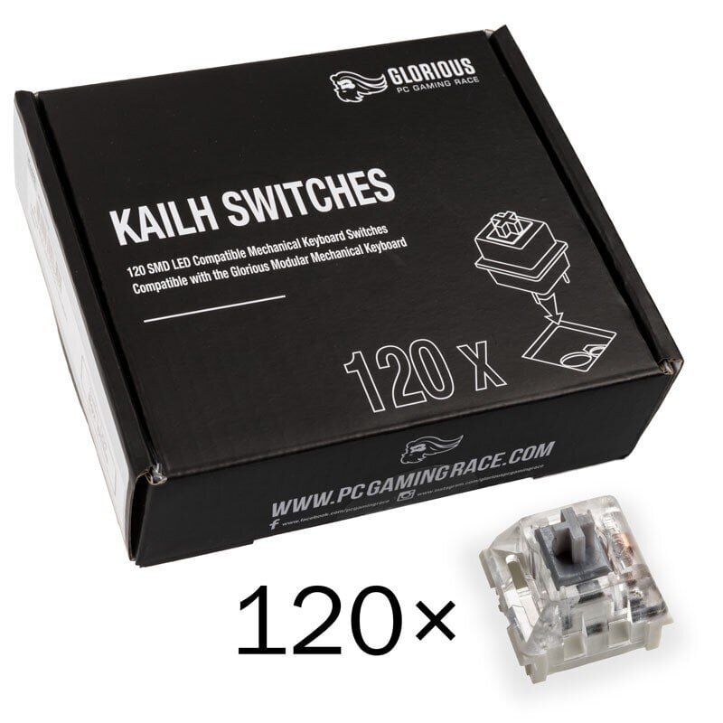 Glorious PC Gaming Race Kailh Speed Silver Linear & Silent 120 vnt hind ja info | Klaviatuurid | hansapost.ee
