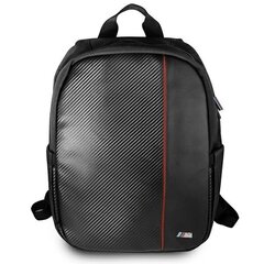 Backpack 16-tolline BMW sülearvuti/tahvelarvuti seljakott Black Carbon Red Stripe hind ja info | BMW Sülearvutid ja tarvikud | hansapost.ee