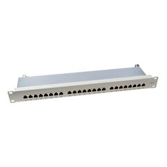 Lülitite paneel LogiLink 19'' Cat.6 STP 24 ports, hall hind ja info | USB adapterid ja jagajad | hansapost.ee