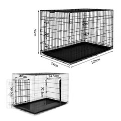 Клетка для собак, две двери, размер XXXL цена и информация | Переноски, сумки | hansapost.ee