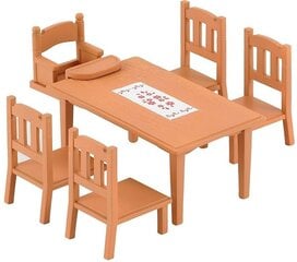 Обеденный стол и стулья SYLVANIAN FAMILIES, комплект цена и информация | Игрушки для девочек | hansapost.ee