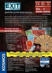 Lauamäng Exit: The Game – Dead Man on the Orient Express, EN price and information | Board games and puzzles for the family | hansapost.ee