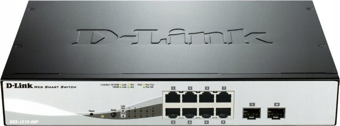 Ruuter D-Link DGS121008P цена и информация | Võrgulülitid | hansapost.ee