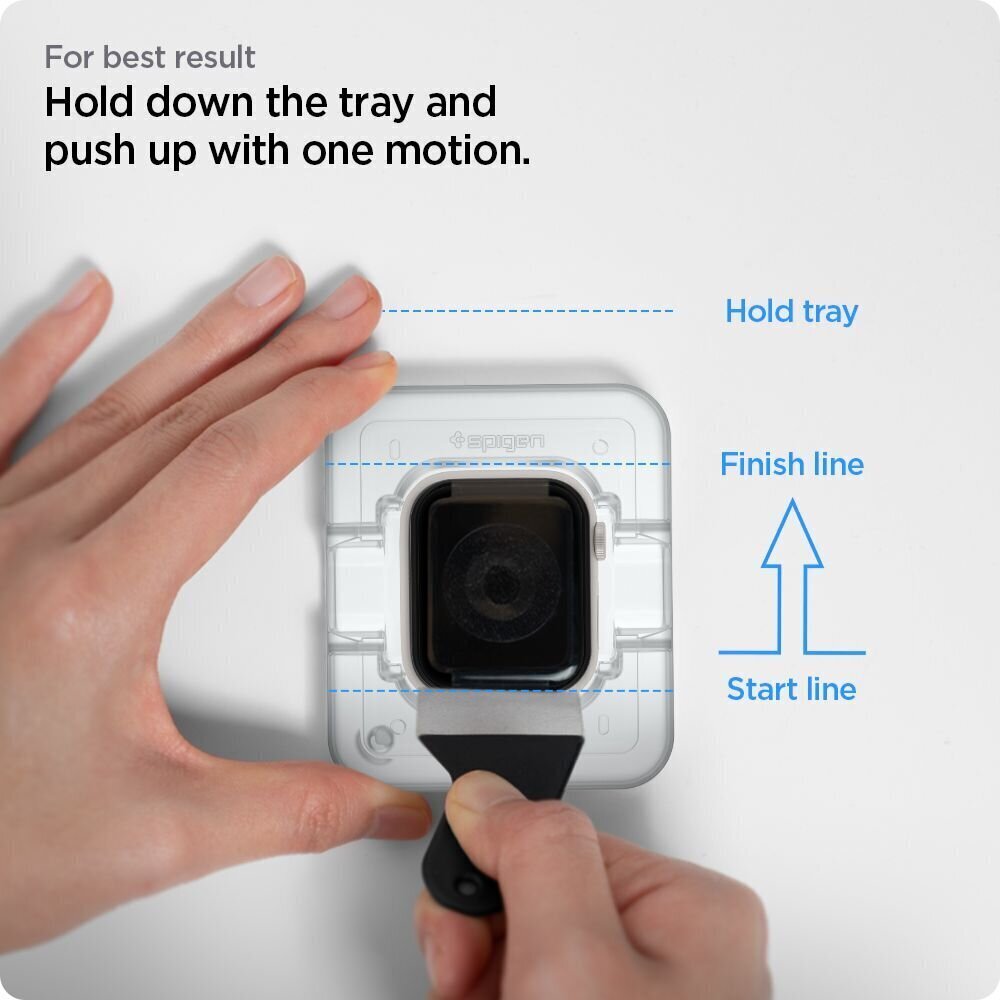 Spigen hübriid kaitseklaas ProFlex EZ Fit kellale Apple Watch Series 7 (45mm) jaApple Watch Series 8 (45 mm) цена и информация | Nutikellade aksessuaarid ja tarvikud | hansapost.ee