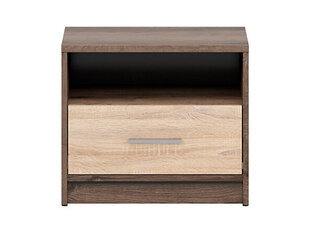 Ночной столик BRW Nepo Plus 1S, коричневый/цвет дуба цена и информация | Ночные шкафы | hansapost.ee