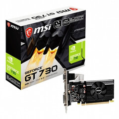 Graafikakaart MSI N730K-2GD3/LP 2 GB DDR3 hind ja info | Videokaardid | hansapost.ee