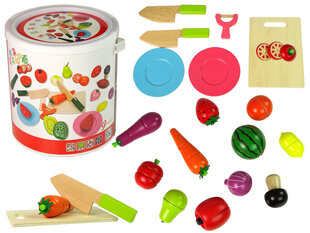 Магнитный набор деревянных фруктов и овощей цена и информация | Lean Toys Игрушки | hansapost.ee